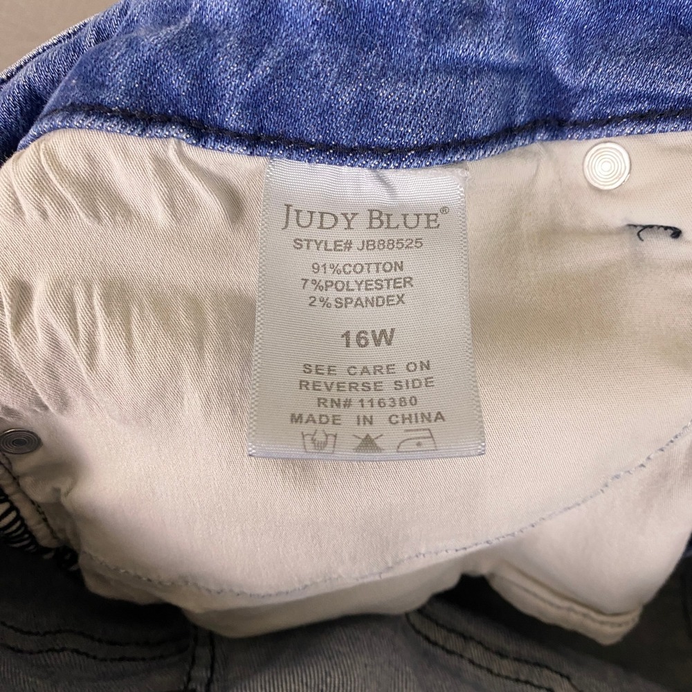 Judy Blue Jeans Women's Plus Size 16W Womens High Rise Skinny Medium Wash Blue * - Picture 3 of 15